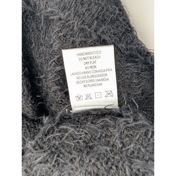 Love Tree Black Fuzzy Super Soft Womens Round Neck Sweater Size Medium - Picture 6 of 7